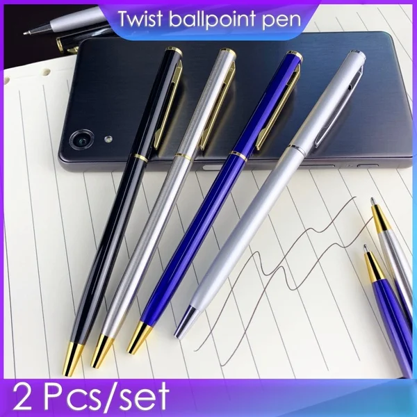 2 Twist Ballpoint Pens Classic Metal Business Administration Office School Stationery Retractable Smooth Writing Signature Pen
2 Twist Ballpoint Pens Classic Metal Business Administration Office School Stationery Retractable Smooth Writing Signature Pen