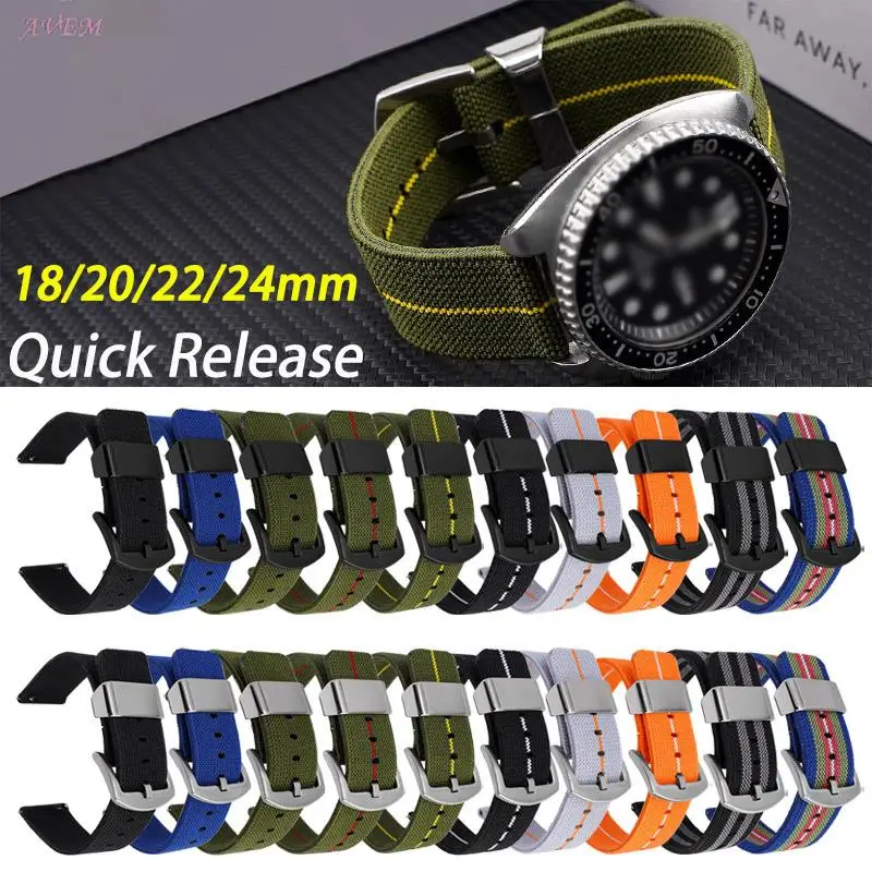 Quick Release Straps For Huawei GT/2/2E/Pro Samsung S3 Watch 4 Replace Band 18mm 20mm 22mm 24mm Nylon Universal Wristband Belt
Quick Release Straps For Huawei GT/2/2E/Pro Samsung S3 Watch 4 Replace Band 18mm 20mm 22mm 24mm Nylon Universal Wristband Belt