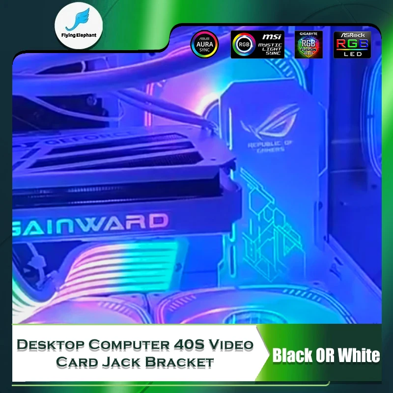 4090 GPU Bracket MB 5V ARGB SYNC Video Card Jack Holder Vertical Installation For ASUS MSI AORUS Multi-Brands Faith Black/White
4090 GPU Bracket MB 5V ARGB SYNC Video Card Jack Holder Vertical Installation For ASUS MSI AORUS Multi-Brands Faith Black/White
