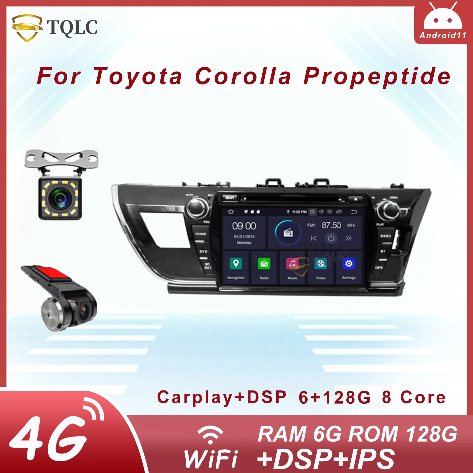 TQLC Android Car Radio Stereo For Toyota Corolla Propeptide Car Navigation Carplay Multimedia System Player Gps Stereo Speakers
TQLC Android Car Radio Stereo For Toyota Corolla Propeptide Car Navigation Carplay Multimedia System Player Gps Stereo Speakers