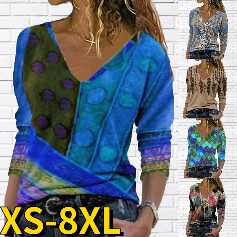 2022 New Winter Everyday Loose Tops Splice Print T-shirt Street Temperament Long Sleeve Autumn Women's Round Neck Slim Pullover
2022 New Winter Everyday Loose Tops Splice Print T-shirt Street Temperament Long Sleeve Autumn Women's Round Neck Slim Pullover