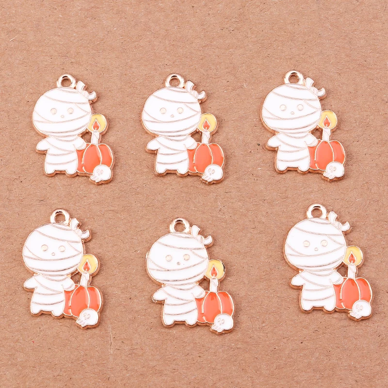 10pcs Cartoon Enamel Halloween Mummy Charms for Jewelry Making DIY Bracelets Pendants Necklaces Handmade Crafts Accessories
10pcs Cartoon Enamel Halloween Mummy Charms for Jewelry Making DIY Bracelets Pendants Necklaces Handmade Crafts Accessories