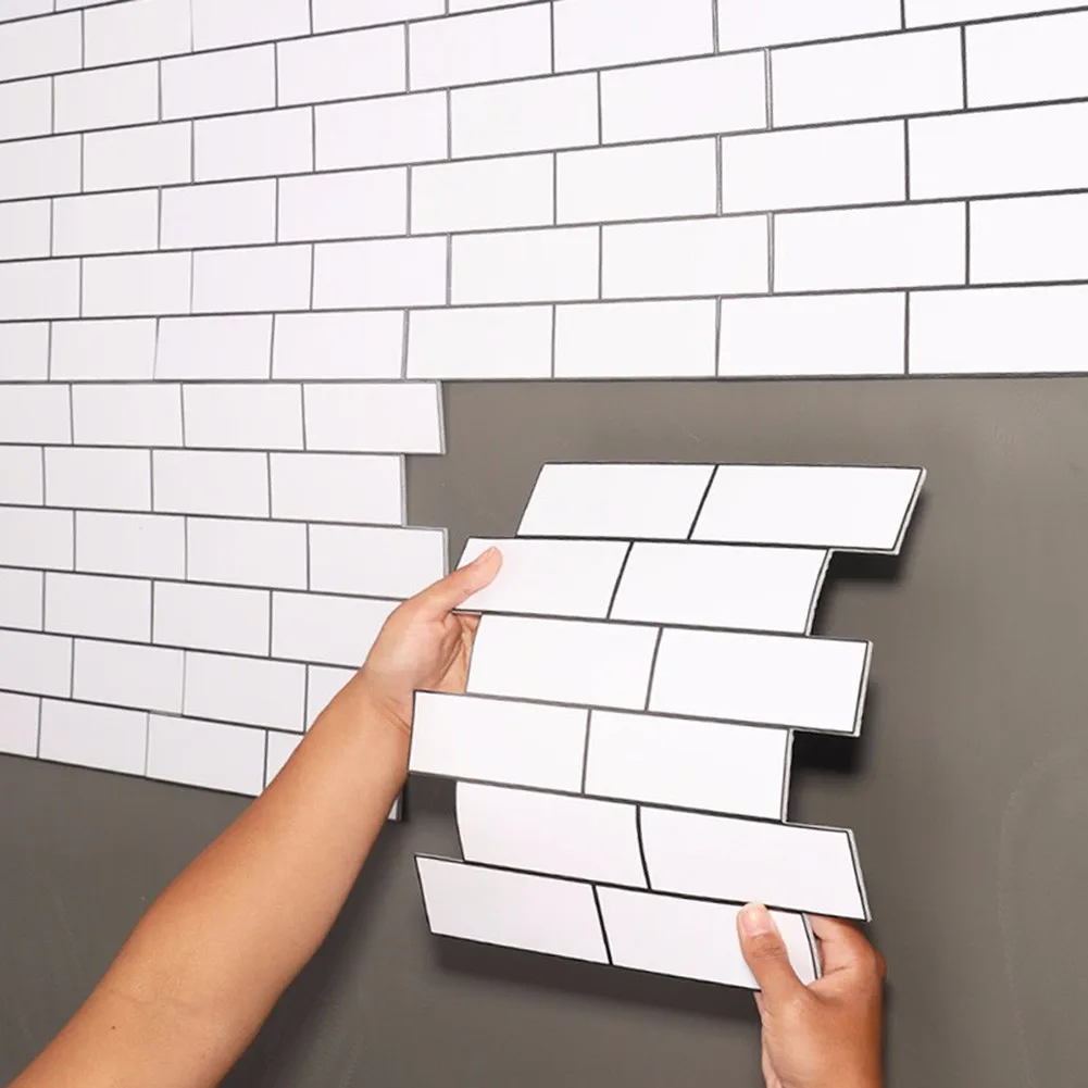 3D Self-Adhesive Kitchen White Wall Tile Stickers Bathroom Mosaic Stickers Waterproof Brick Wall Living Room Bedroom Decoration
3D Self-Adhesive Kitchen White Wall Tile Stickers Bathroom Mosaic Stickers Waterproof Brick Wall Living Room Bedroom Decoration