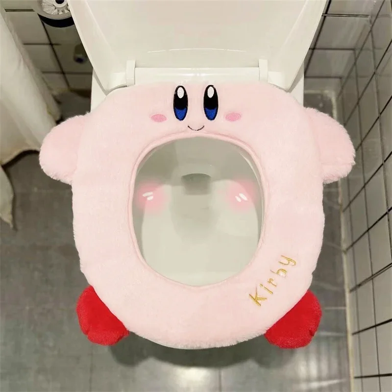 

Сиденье для унитаза Kirby Kawaii Sanrio Cinnamoroll зимнее мультяшное плюшевое мягкое теплое домашнее сиденье для унитаза Девочка Аниме сиденье для унитаза в ванную комнату подарок
