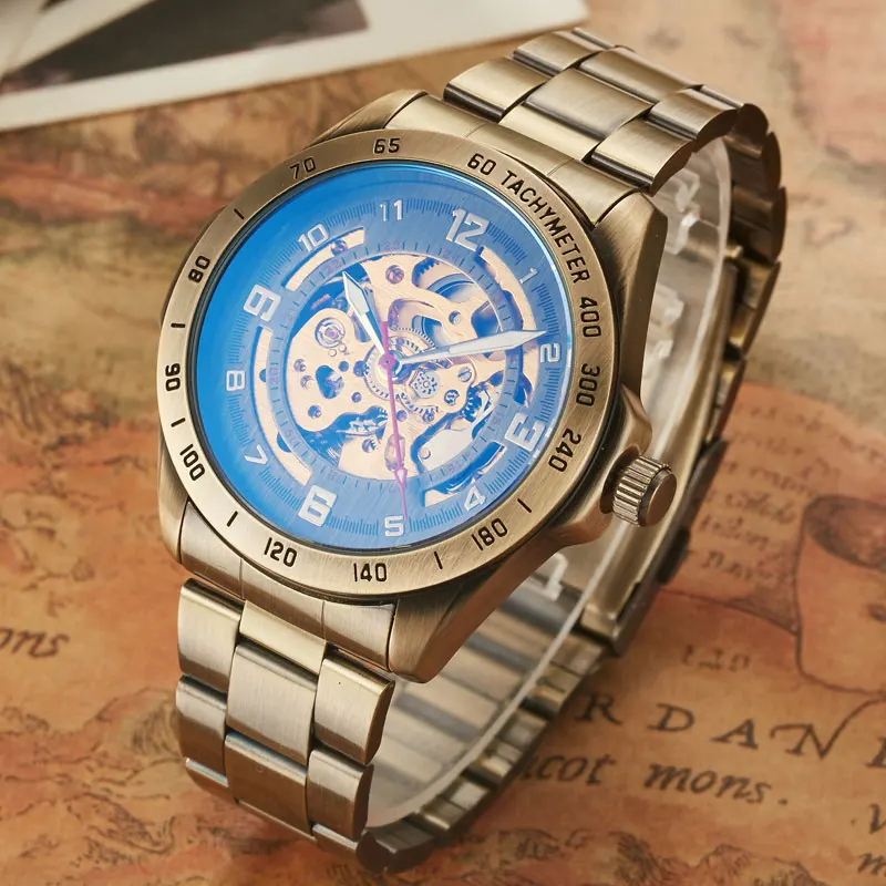 Retro Style Men Automatic Mechanical Watch Skeleton Steampunk Genuine Leather Band Mens Self Winding Wrist Watches Men Reloj
Retro Style Men Automatic Mechanical Watch Skeleton Steampunk Genuine Leather Band Mens Self Winding Wrist Watches Men Reloj