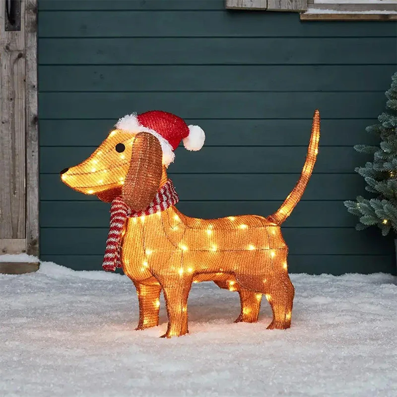 Dachshund Dog Outdoor LED Glowing Ornaments Lawn Lamp For Garden Decoration Flat Acrylic Puppy Christmas Party Lights Yard Decor
Dachshund Dog Outdoor LED Glowing Ornaments Lawn Lamp For Garden Decoration Flat Acrylic Puppy Christmas Party Lights Yard Decor