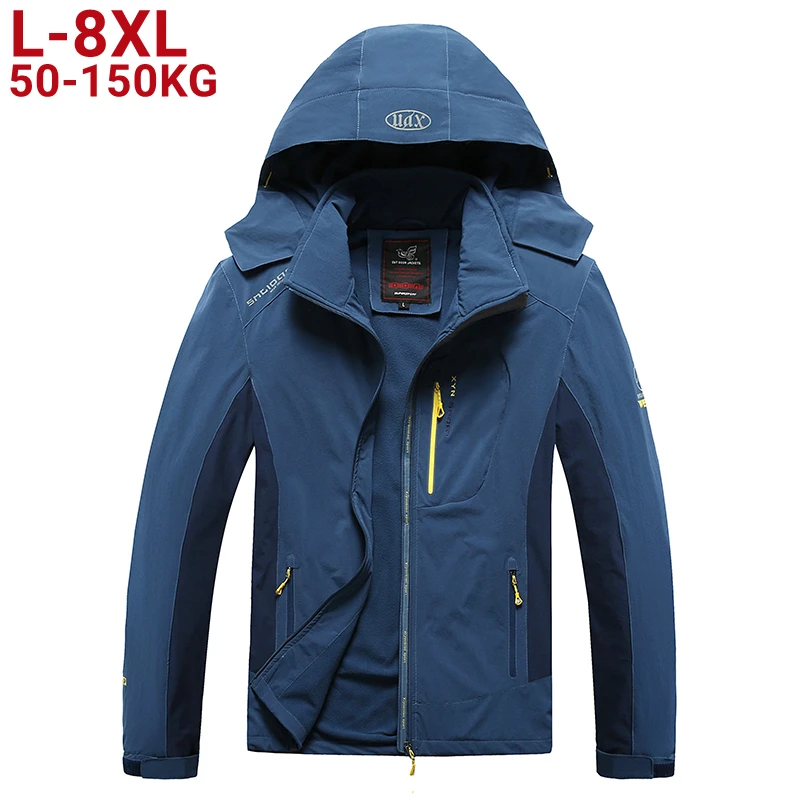 Large Size 8xl Men's Waterproof Jacket Outdoor Sporting Keep Warm Fleece Lined Jackets Climbing Outwear Windbreakers Coats Male
Large Size 8xl Men's Waterproof Jacket Outdoor Sporting Keep Warm Fleece Lined Jackets Climbing Outwear Windbreakers Coats Male