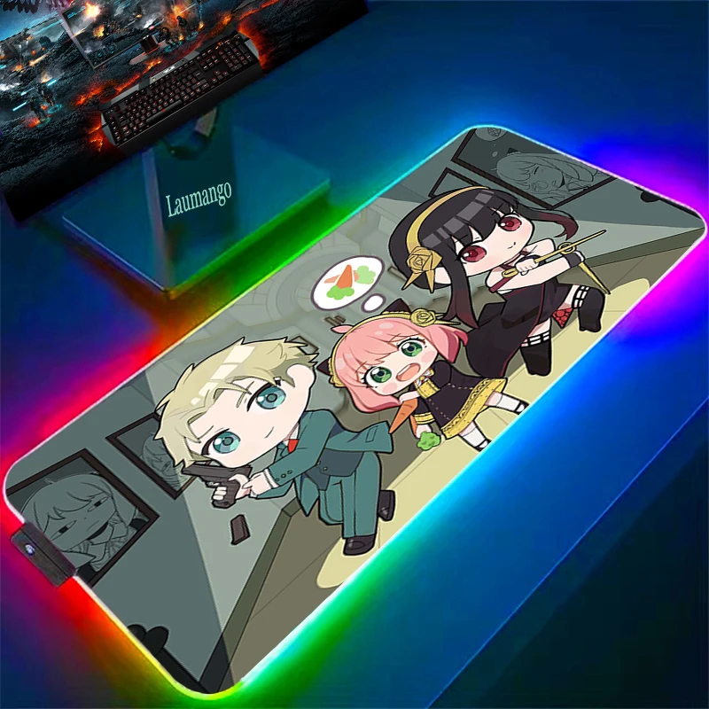 Cute Mouse Pad Gaming Spy X Family Luminous Rgb Pc Gamer With Wire Computer Accessories Desk Protector Laptop Mat Mousepad Anime
Cute Mouse Pad Gaming Spy X Family Luminous Rgb Pc Gamer With Wire Computer Accessories Desk Protector Laptop Mat Mousepad Anime