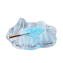 Japanese Crystal Glass Creative Snow Mountain Iceberg Ashtray Personality Trend Gift Nordic Style Domestic Ornaments