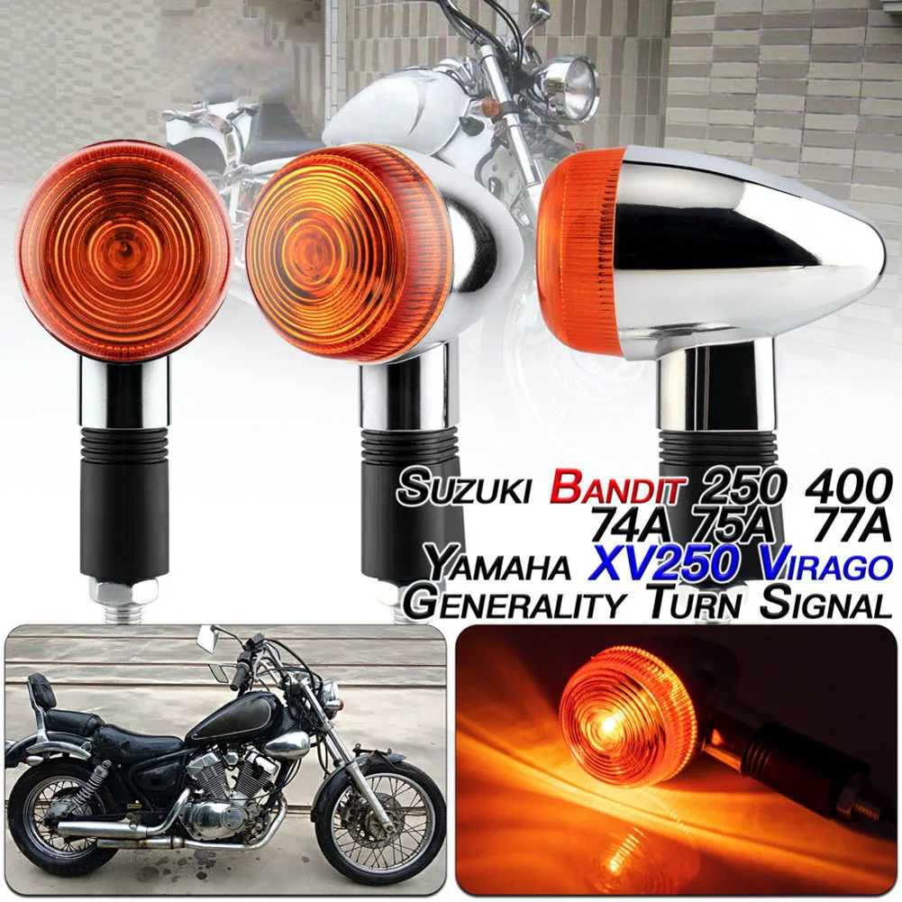 2PCS Motorcycle Turn Signal Bullet Front Turning Lamp Amber Blinker Indicator For Suzuki Bandit 250 400 74A/75A/77A Yamaha XV250
2PCS Motorcycle Turn Signal Bullet Front Turning Lamp Amber Blinker Indicator For Suzuki Bandit 250 400 74A/75A/77A Yamaha XV250