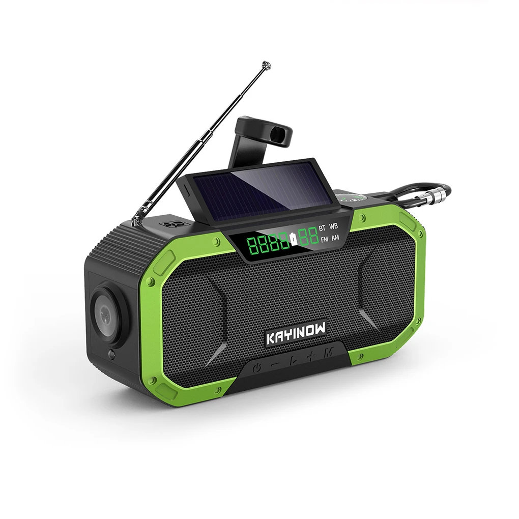 Emergency Radio Bluetooth Speaker Waterproof Hand Crank Solar Radio with LED Flashlight Power Bank Outdoor Survival SOS Alarm
Emergency Radio Bluetooth Speaker Waterproof Hand Crank Solar Radio with LED Flashlight Power Bank Outdoor Survival SOS Alarm