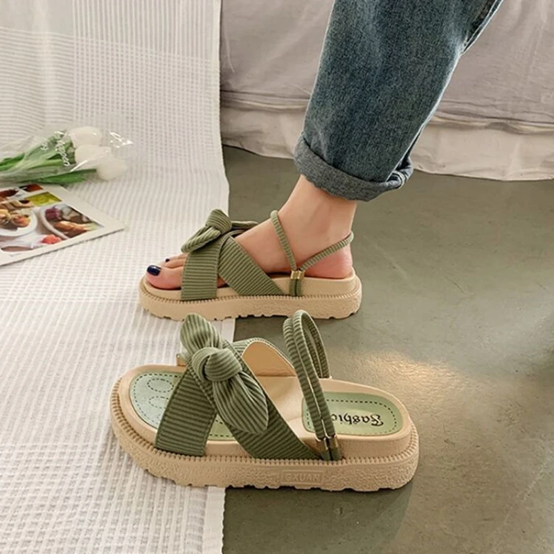 New Butterfly-Knot Sandals Women Summer Comfort Soft Open Toe Flat Slippers Fairy Style Platform Roman Shoes Outdoor Shoes
New Butterfly-Knot Sandals Women Summer Comfort Soft Open Toe Flat Slippers Fairy Style Platform Roman Shoes Outdoor Shoes