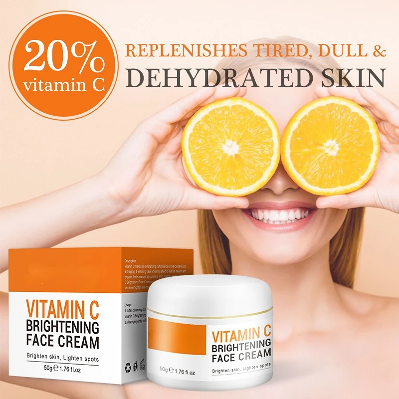 

Vitamin C Face Cream Repairing Moisituring and Brightens Skin Tone Treatment of Dull Skin Care 50ml