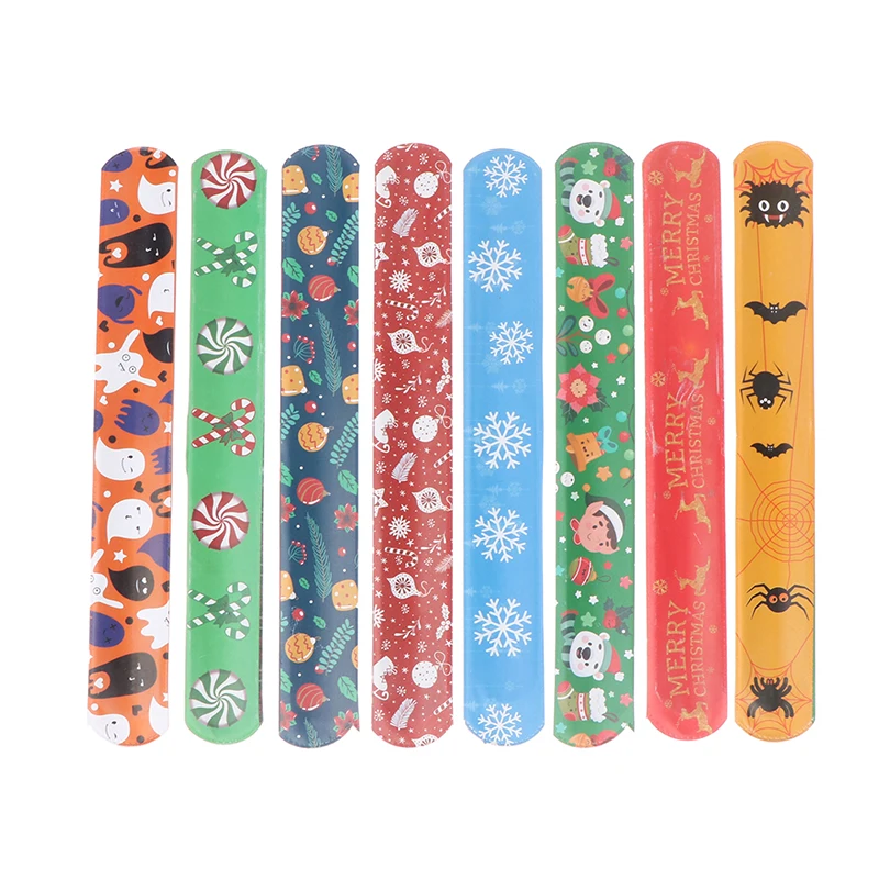 10Pcs Christmas Halloween Slap Bracelets Kids Decoration Kids Adults Halloween Xmas Party Supplies
10Pcs Christmas Halloween Slap Bracelets Kids Decoration Kids Adults Halloween Xmas Party Supplies