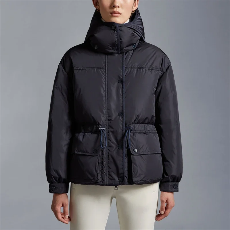 

Новинка Зима 2023, женская зимняя куртка с воротником-стойкой, Женская Высококачественная Утепленная зимняя куртка на гусином пуху