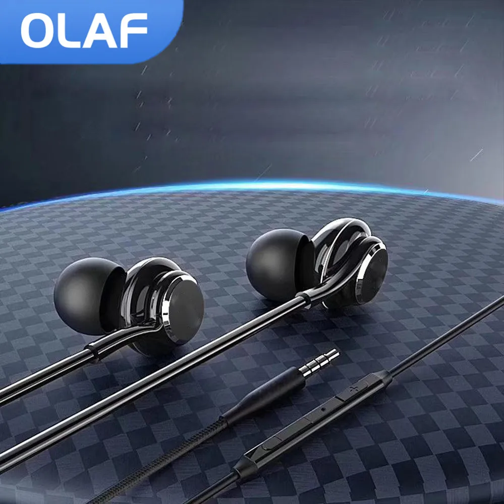 OLAF Wired Headphones 3.5mm In-Ear Earphone Earbud Wire Control Bass Stereo Headset With Microphone For Xiaomi Huawei Samsung
OLAF Wired Headphones 3.5mm In-Ear Earphone Earbud Wire Control Bass Stereo Headset With Microphone For Xiaomi Huawei Samsung