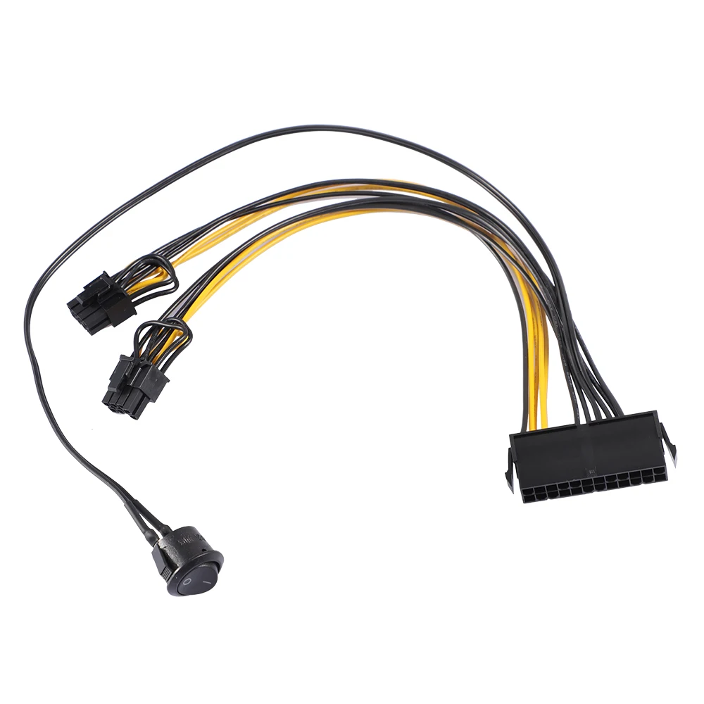 Кабель питания ATX с 24 Pin на 2 6 + 2 Pin/8 Pin с переключателем ВКЛ./ВЫКЛ., PCI-E папа на 24 Pin мама, кабель питания
Кабель питания ATX с 24 Pin на 2 6 + 2 Pin/8 Pin с переключателем ВКЛ./ВЫКЛ., PCI-E папа на 24 Pin мама, кабель питания