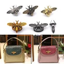 Metal Bee Shape Turn Lock Retro Fashion Bag Clasp Hardware for Leather Craft Bag Handbag Purse DIY Accessories