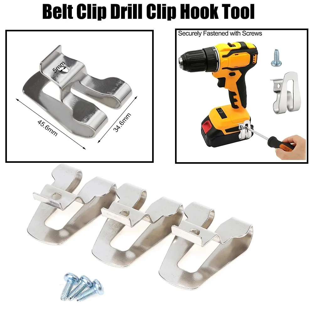 1/3pcs Drill Belt Clip Hook For Makita 18V Max Tools With 8mm Cap Studs Screws Multitool On Belt Tool Belt Hook Clip
1/3pcs Drill Belt Clip Hook For Makita 18V Max Tools With 8mm Cap Studs Screws Multitool On Belt Tool Belt Hook Clip