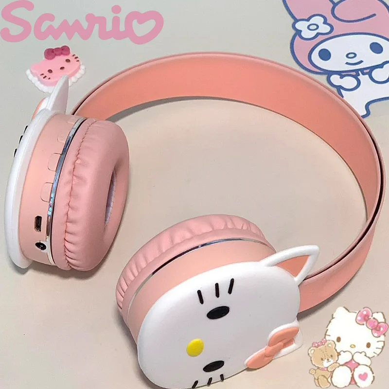 Sanrio Kawaii Hello Kitty Wireless Bluetooth Headset Cartoon Style Head-mounted Bluetooth Headset Cute Girl Gaming Headphone
Sanrio Kawaii Hello Kitty Wireless Bluetooth Headset Cartoon Style Head-mounted Bluetooth Headset Cute Girl Gaming Headphone