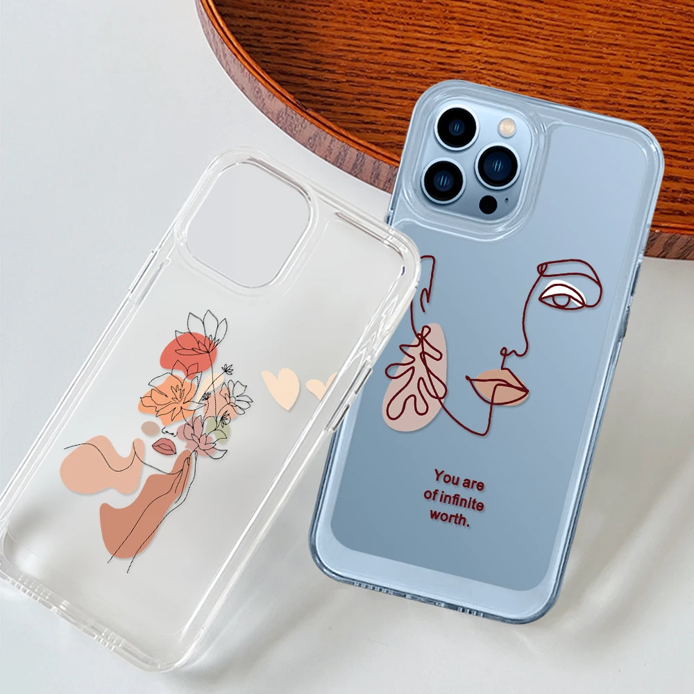 INS Abstract Face Line Clear Shell Phone Case for iPhone 14 13 12 11 Pro Max Mini XS XR X Protection Back Cover Shockproof Funda
INS Abstract Face Line Clear Shell Phone Case for iPhone 14 13 12 11 Pro Max Mini XS XR X Protection Back Cover Shockproof Funda