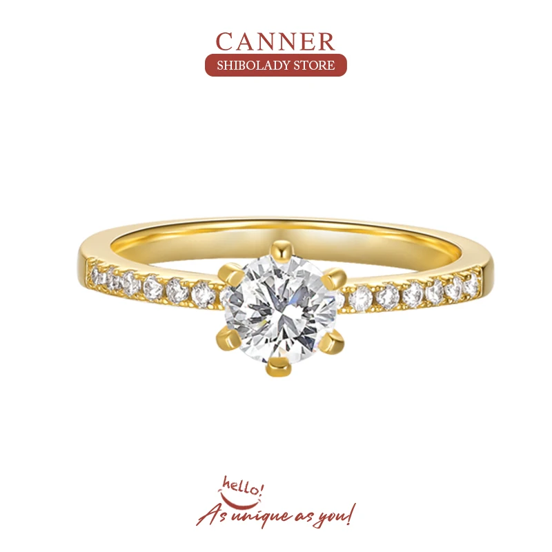 CANNER Mosaic Diamond 925 Sterling Silver Rings For Women Luxurious Minimalist Cartilage 18K Gold Wedding Party Anillos Mujer
CANNER Mosaic Diamond 925 Sterling Silver Rings For Women Luxurious Minimalist Cartilage 18K Gold Wedding Party Anillos Mujer
