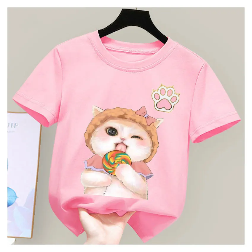 Funny Animal Clothing for Girls, Cute Cats Pink Stranger Things T-Shirt, Summer Short Sleeves for Kids 4-14 Years Old
Funny Animal Clothing for Girls, Cute Cats Pink Stranger Things T-Shirt, Summer Short Sleeves for Kids 4-14 Years Old