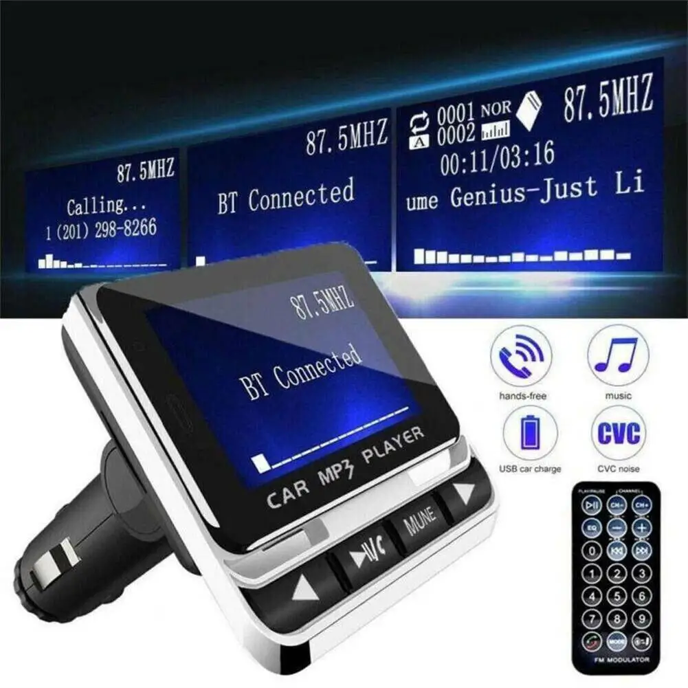 

1.4 Inch LCD Screen Car FM Transmitter Bluetooth MP3 Player FM Zender Handsfree Call Adapter Modulator Music Charging Fast B3W7