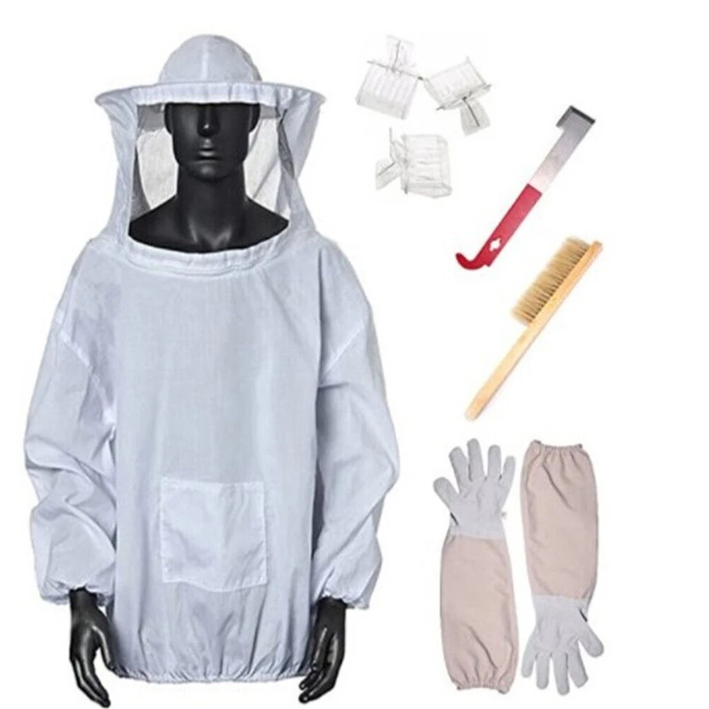 Beekeeping Protective Clothing Veil Hood Hat Gloves Anti-Bee Coat Beekeeping Suit Equipment Bee Safety Clothes
Beekeeping Protective Clothing Veil Hood Hat Gloves Anti-Bee Coat Beekeeping Suit Equipment Bee Safety Clothes
