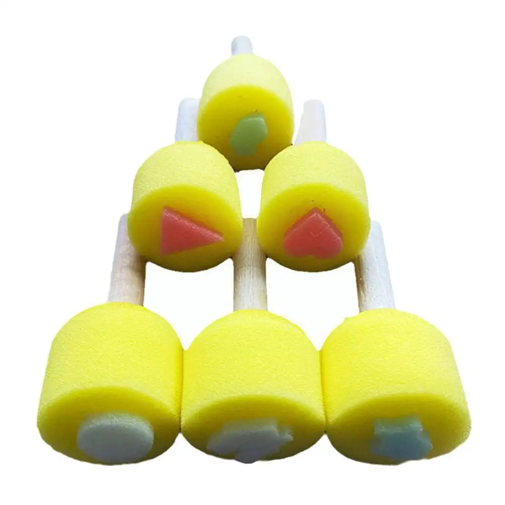 4/6 шт., Детские губки для рисования, с деревянной ручкой 
4/6 шт., Детские губки для рисования, с деревянной ручкой