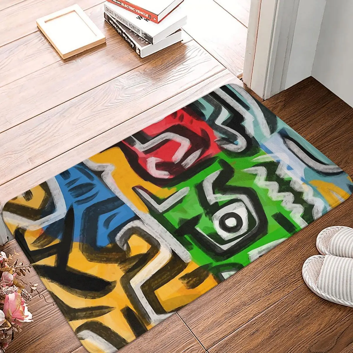 Противоскользящий коврик для ванной комнаты с рисунком граффити, примитивный уличный Абстрактный Коврик для спальни, коврик для входной дв...
Противоскользящий коврик для ванной комнаты с рисунком граффити, примитивный уличный Абстрактный Коврик для спальни, коврик для входной дв...
