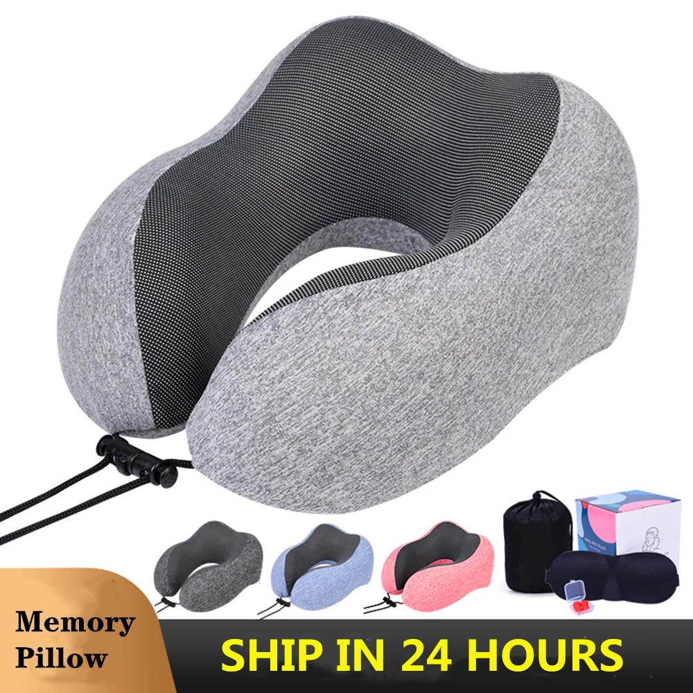 U Shaped Travel Pillow Pure Memory Foam Neck Pillow Comfortable Cover Washable Airplane Travel Kit Massage Neck Breath Pillow
U Shaped Travel Pillow Pure Memory Foam Neck Pillow Comfortable Cover Washable Airplane Travel Kit Massage Neck Breath Pillow