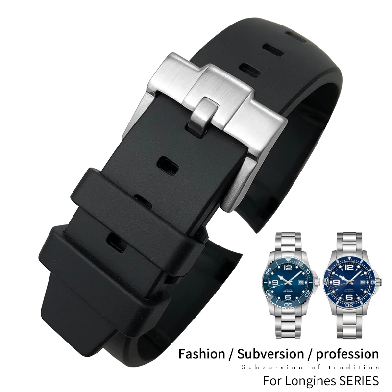 21mm High Quality Silicone Rubber Watchband Replacement for Longines L3 HydroConquest Conquest Watch Waterproof Sport Soft Strap
21mm High Quality Silicone Rubber Watchband Replacement for Longines L3 HydroConquest Conquest Watch Waterproof Sport Soft Strap