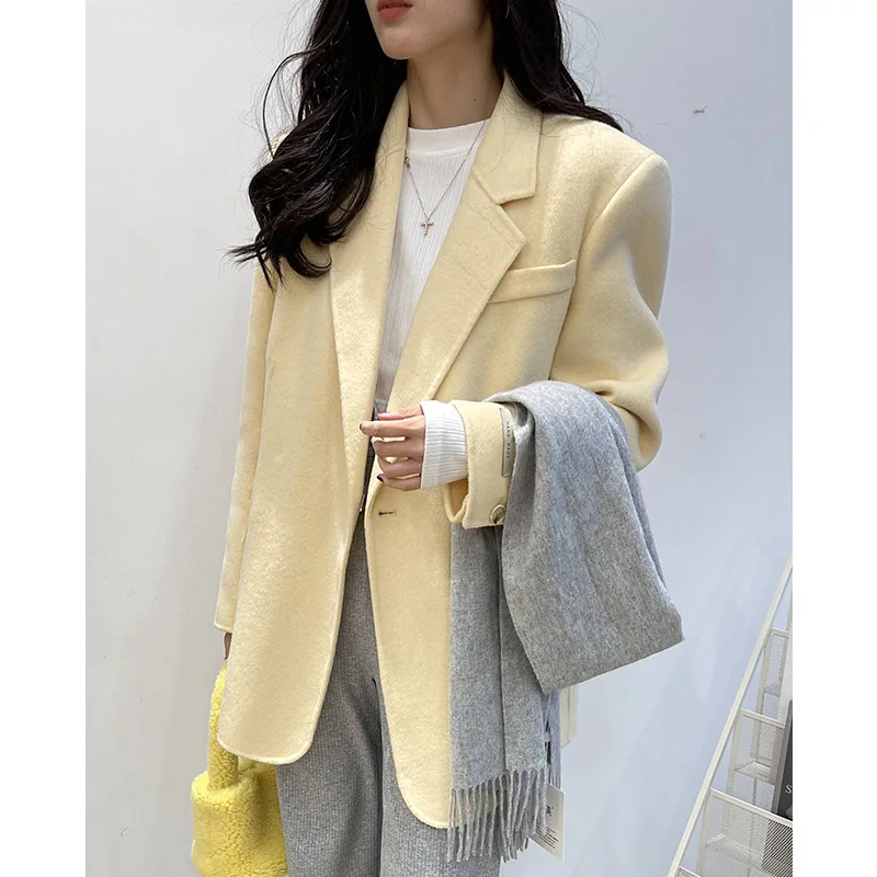Little two grain of buckle suit coat contracted wind east gate can commute double-sided wool cashmere coat
Little two grain of buckle suit coat contracted wind east gate can commute double-sided wool cashmere coat