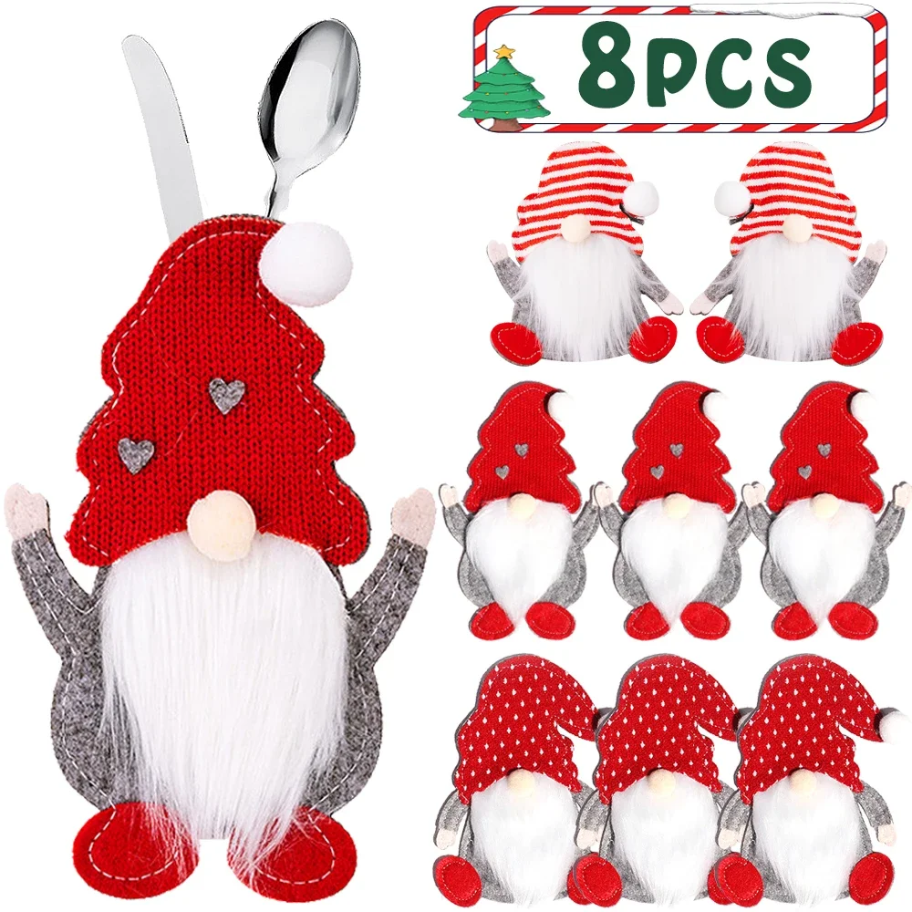 8/4/1Pcs Christmas Cutlery Holder Knife Fork Pocket Bags Santa Claus Xmas Tableware Cover Home New Year Cookware Gift Decoration
8/4/1Pcs Christmas Cutlery Holder Knife Fork Pocket Bags Santa Claus Xmas Tableware Cover Home New Year Cookware Gift Decoration