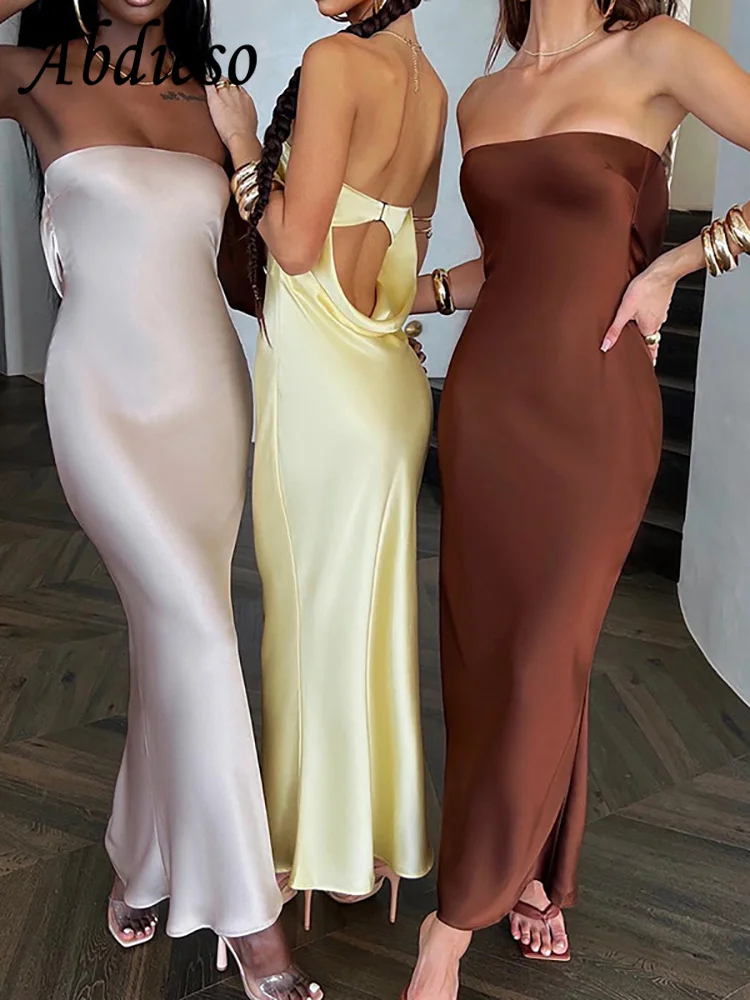 Abdieso Satin Strapless Summer Maxi Prom Party Dresses Women Backless Sexy 2022 Pink Elegant Evening Bodycon Dress Robes Femme
Abdieso Satin Strapless Summer Maxi Prom Party Dresses Women Backless Sexy 2022 Pink Elegant Evening Bodycon Dress Robes Femme