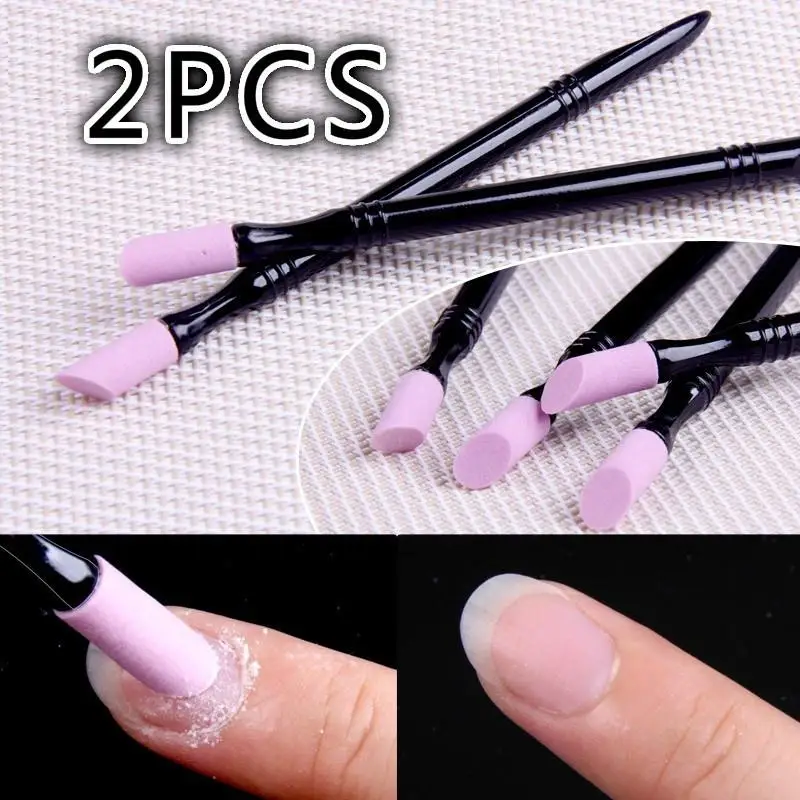 2Pcs Quartz Grinding Stick Double End Nail Art Quartz Polish Pen Layer Pusher Reuses The Trim Over Nail Art Tool 
2Pcs Quartz Grinding Stick Double End Nail Art Quartz Polish Pen Layer Pusher Reuses The Trim Over Nail Art Tool