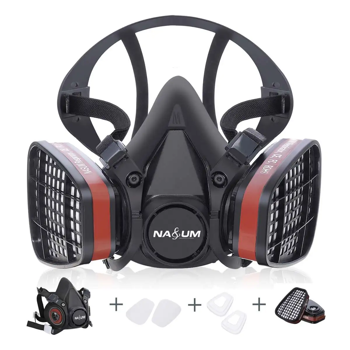 Industrial Painting Spraying Respirator Safety Work Filter Dust Proof Full Face Gas Mask Formaldehyde Protection
Industrial Painting Spraying Respirator Safety Work Filter Dust Proof Full Face Gas Mask Formaldehyde Protection