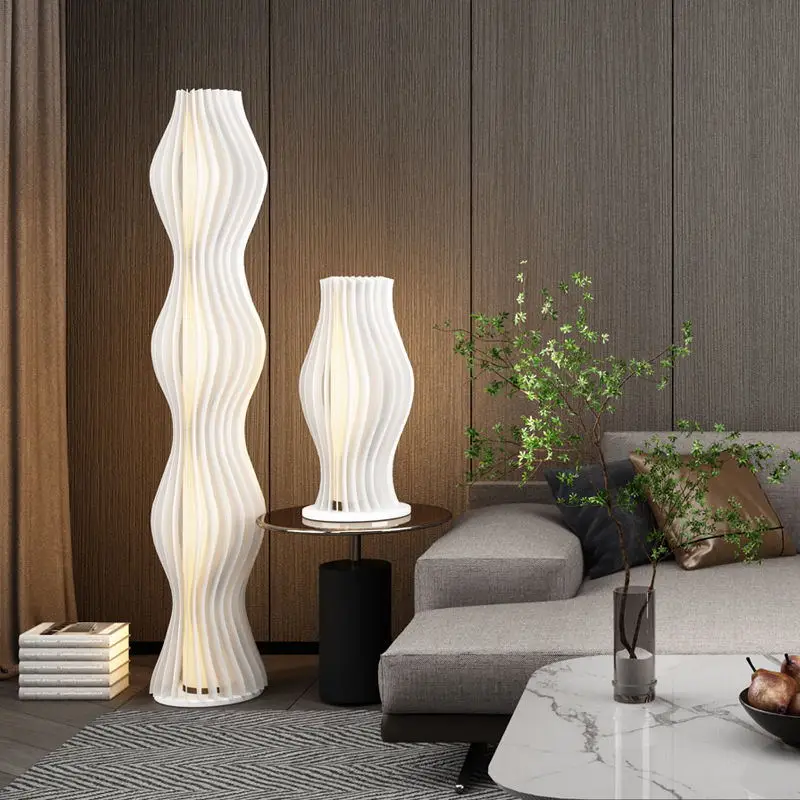 Modern Minimalist Acrylic Light Art Floor Lamp Scandinavian White Pleated Skirt Shape Living Room Bedroom Decoration Lamps
Modern Minimalist Acrylic Light Art Floor Lamp Scandinavian White Pleated Skirt Shape Living Room Bedroom Decoration Lamps
