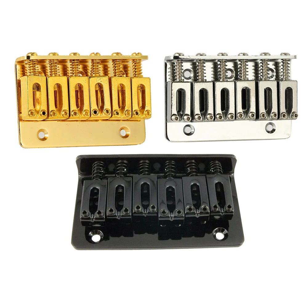 6 String 65MM Iron Fixed Hardtail Saddle Bridge Top Load Guitar Tailpiece For Electric Guitar Accessories Chrome/Gold/Black
6 String 65MM Iron Fixed Hardtail Saddle Bridge Top Load Guitar Tailpiece For Electric Guitar Accessories Chrome/Gold/Black