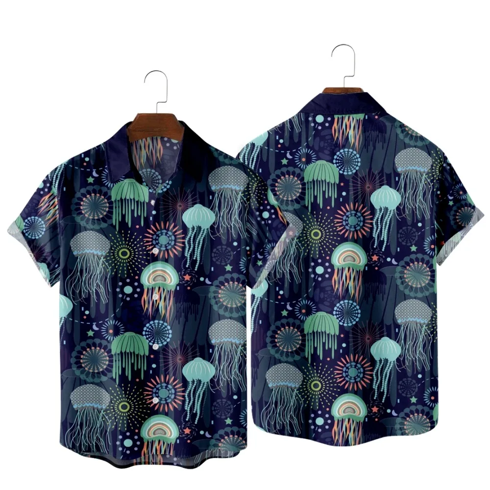 2022 Colorful Jellyfish Pattern Print Shirt in the Ocean, Fashion Casual Simple Hawaiian Beach Style, Summer Shirts for Men
2022 Colorful Jellyfish Pattern Print Shirt in the Ocean, Fashion Casual Simple Hawaiian Beach Style, Summer Shirts for Men