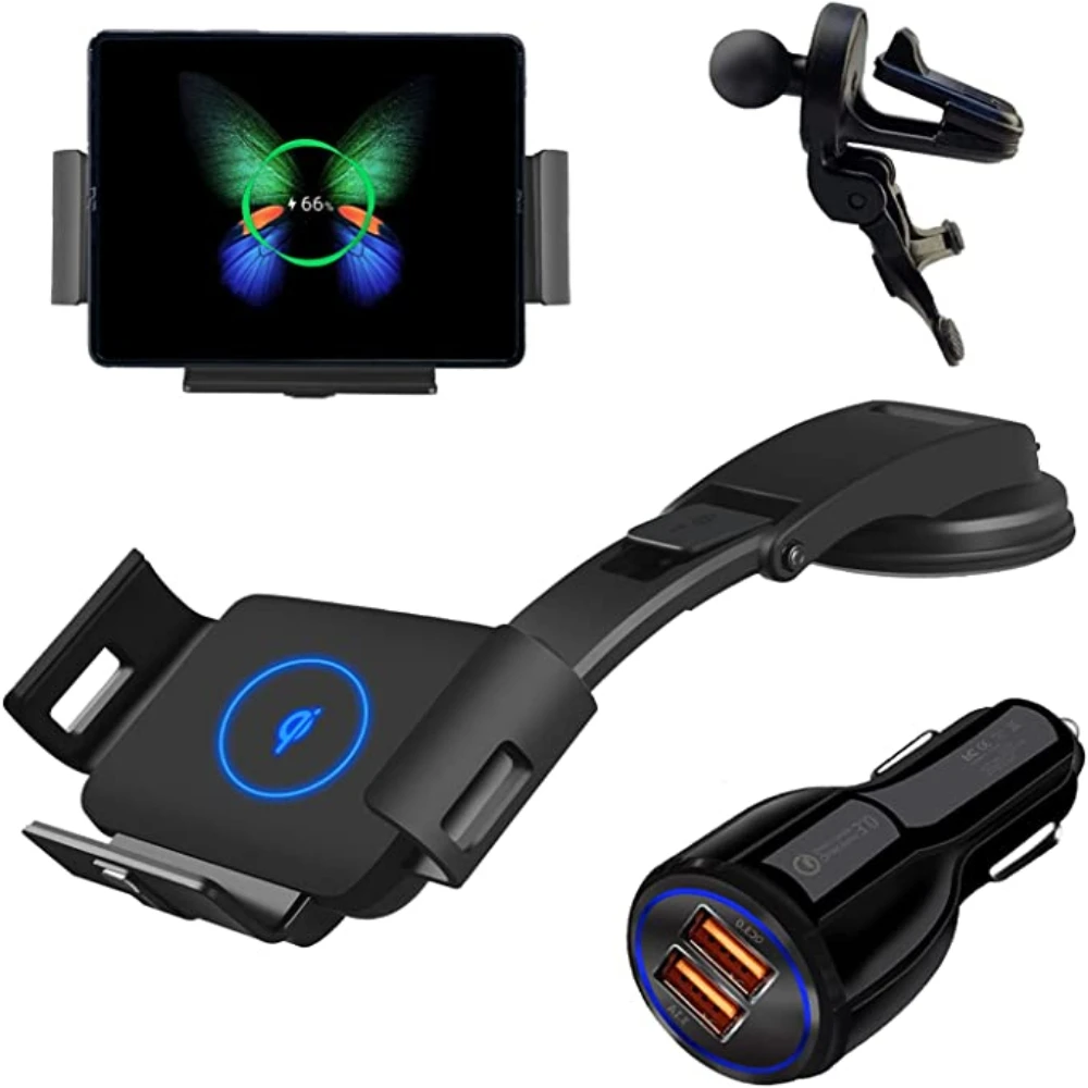 Car Wireless Charger 10W Auto Clamping Phone Mount Holder for XiaoMi Samsung Galaxy Z Fold 2/3/4 iPhone 11 XS Max Huawei Mate X
Car Wireless Charger 10W Auto Clamping Phone Mount Holder for XiaoMi Samsung Galaxy Z Fold 2/3/4 iPhone 11 XS Max Huawei Mate X