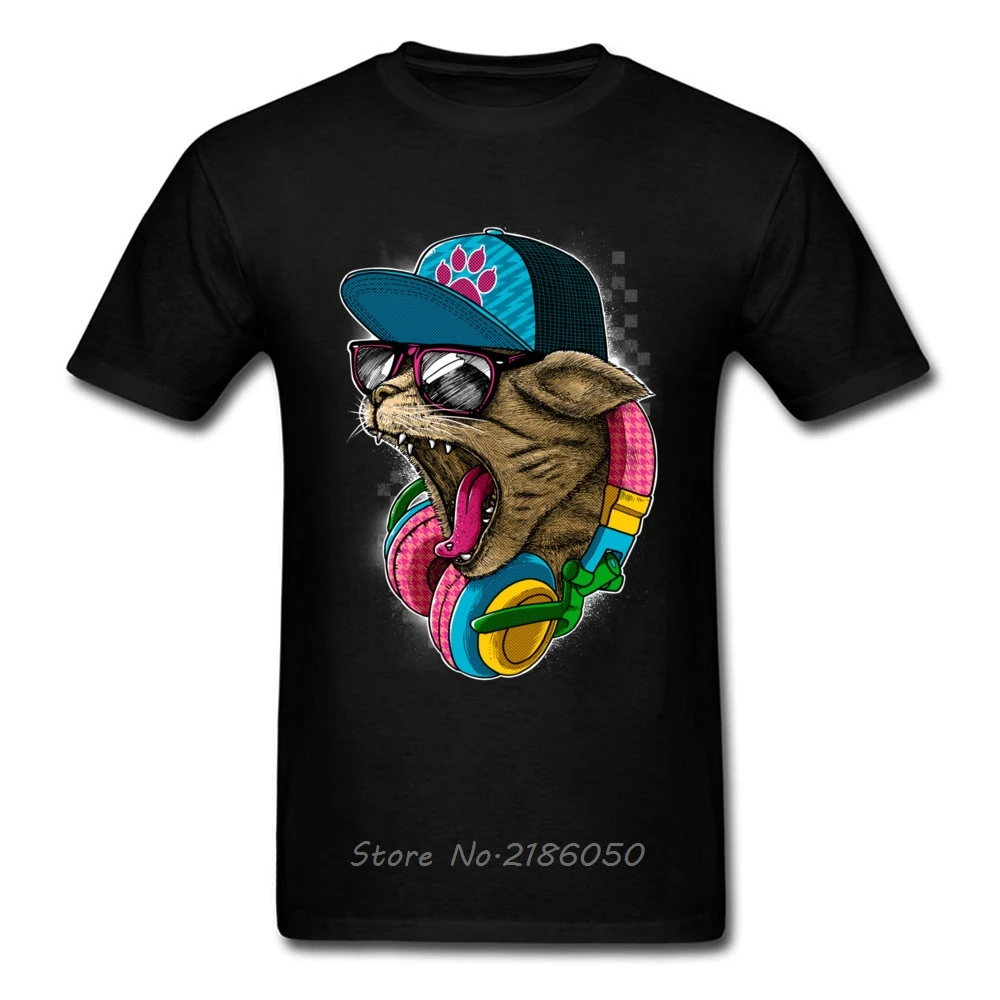 

Cool & Wild Big Cat T Shirt Printed Men T-shirt Hipster Tshirt Skater Street Style Top Hip Hop Music Lover Clothes Harajuku