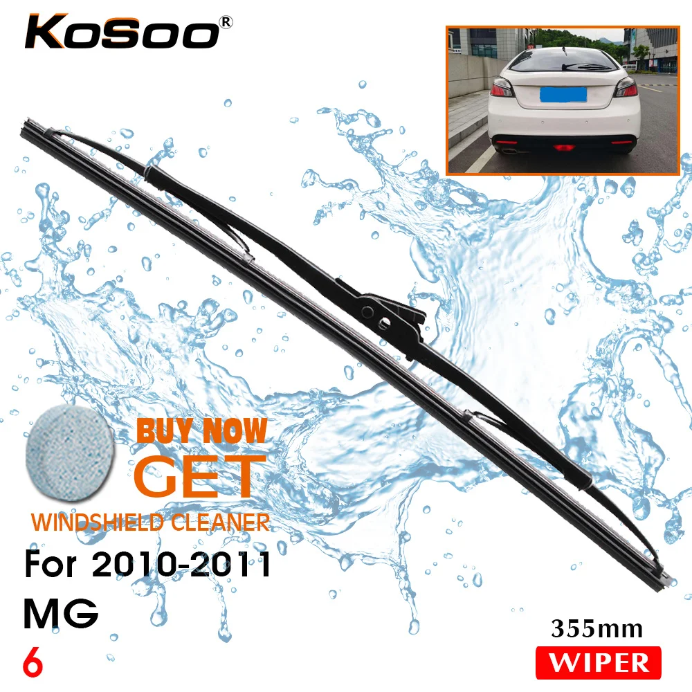 KOSOO Auto Rear Blade For MG 6,355mm 2010-2011 Rear Window Windshield Wiper Blades Arm,Car Styling Accessories
KOSOO Auto Rear Blade For MG 6,355mm 2010-2011 Rear Window Windshield Wiper Blades Arm,Car Styling Accessories