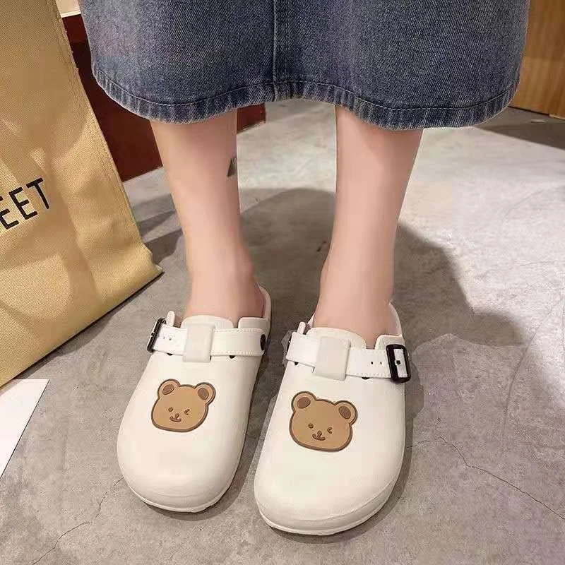 Women Outdoor Beach Slippers Safety Closed Toe Mule Clogs Cute Bear Non-slip Garden Shoes PVC Couple slippers Slides Unisex 2022
Women Outdoor Beach Slippers Safety Closed Toe Mule Clogs Cute Bear Non-slip Garden Shoes PVC Couple slippers Slides Unisex 2022