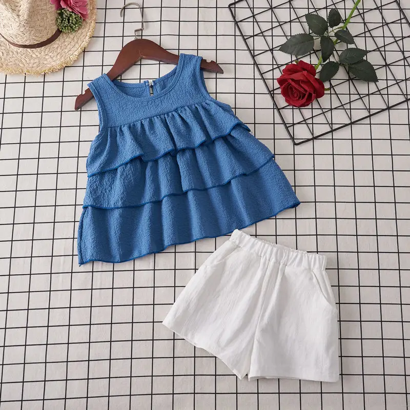 Ruffles 2 Pieces Girls Shorts Sets Summer 2022 Princess Slim Sweet Style Kids Children Clothing Suits Top Quality
Ruffles 2 Pieces Girls Shorts Sets Summer 2022 Princess Slim Sweet Style Kids Children Clothing Suits Top Quality