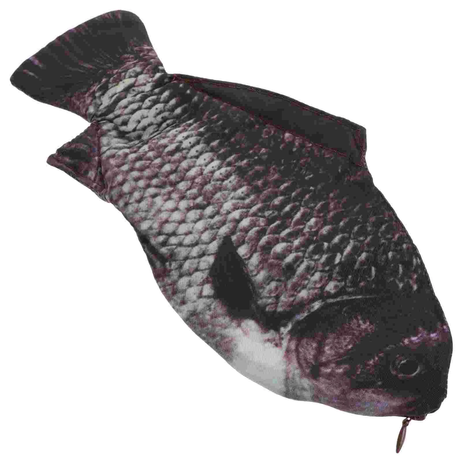 

Adorable Fish Shaped Bag Fish Appearance Pen Container Simulation Fish Shape Bag