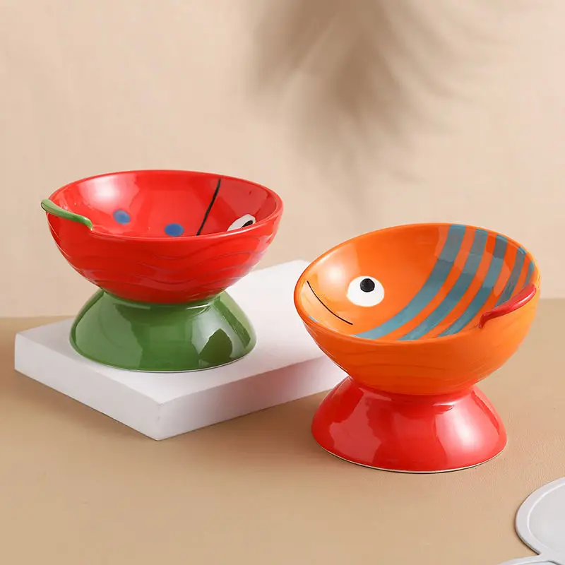 Cat Double Bowls Set Small Puppy Dogs Food Water Feeders Cute Shape Pet Drinking Eating Bowl Elevated Ceramic Cats Feed Supplies
Cat Double Bowls Set Small Puppy Dogs Food Water Feeders Cute Shape Pet Drinking Eating Bowl Elevated Ceramic Cats Feed Supplies