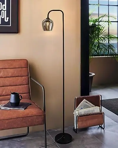 Lamp - Modern Standing Lamp for Living Room Bedroom - Tall Lamp with Opal Glass Lamp Shade, LED Bulb Included, Lamp for Reading
Lamp - Modern Standing Lamp for Living Room Bedroom - Tall Lamp with Opal Glass Lamp Shade, LED Bulb Included, Lamp for Reading