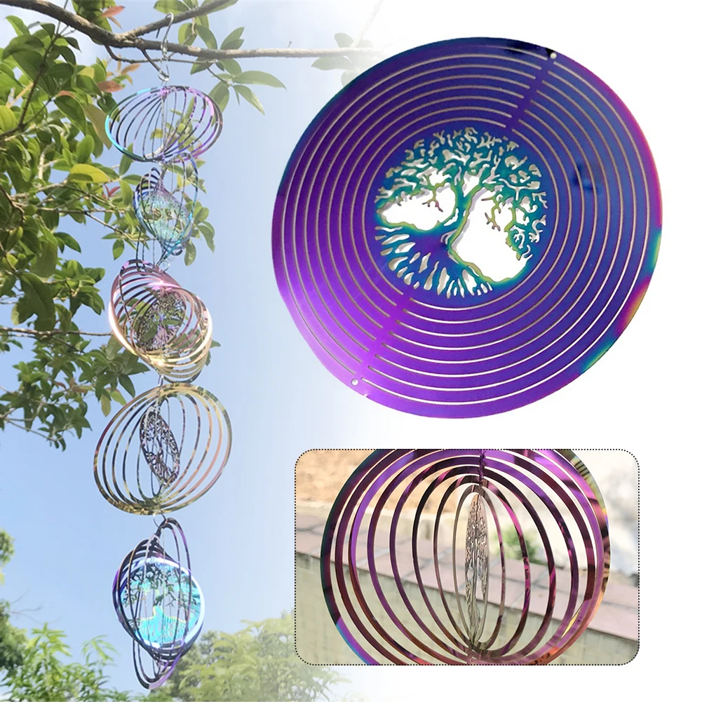 Wind Spinner Stainless Steel 3D Rotating Wind Chime Bells Hanging Living Bed Home Decor Gift Car Outdoor Yard Garden Decorate
Wind Spinner Stainless Steel 3D Rotating Wind Chime Bells Hanging Living Bed Home Decor Gift Car Outdoor Yard Garden Decorate